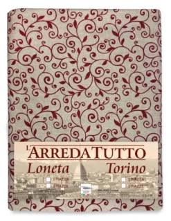 TELO ARREDO copritutto GRAN FOULARD copriletto COPRIDIVANO tessuto DORY ARABESCO ROSSO