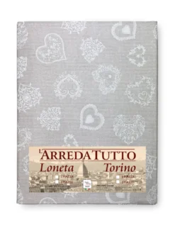 TELO Arredo COPRITUTTO Gran Foulard COPRILETTO Copridivano TESSUTO CUORE Bianco