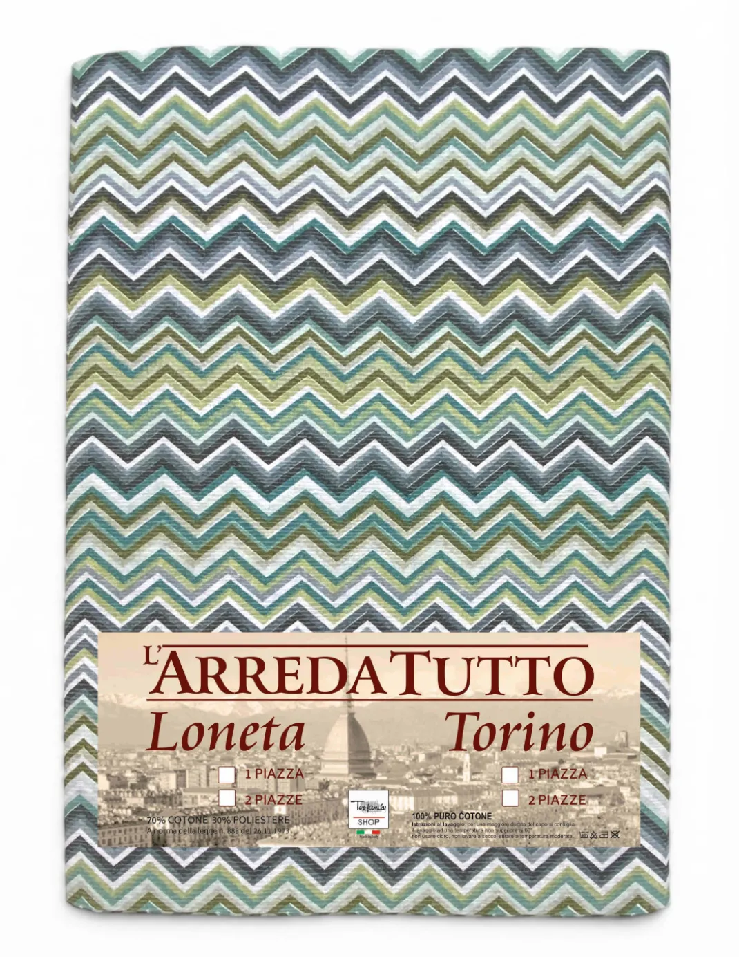 TELO ARREDO Copritutto GRAN FOULARD Copriletto COPRIDIVANO Tessuto BEATRICE Verde