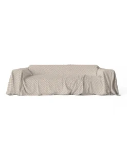 TELO ARREDO copritutto GRAN FOULARD COPRILETTO copridivano TESSUTO FASHION Beige