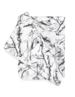 TELO ARREDO copritutto GRAN FOULARD COPRILETTO copridivano TESSUTO MARMO Marmorizzato Bianco