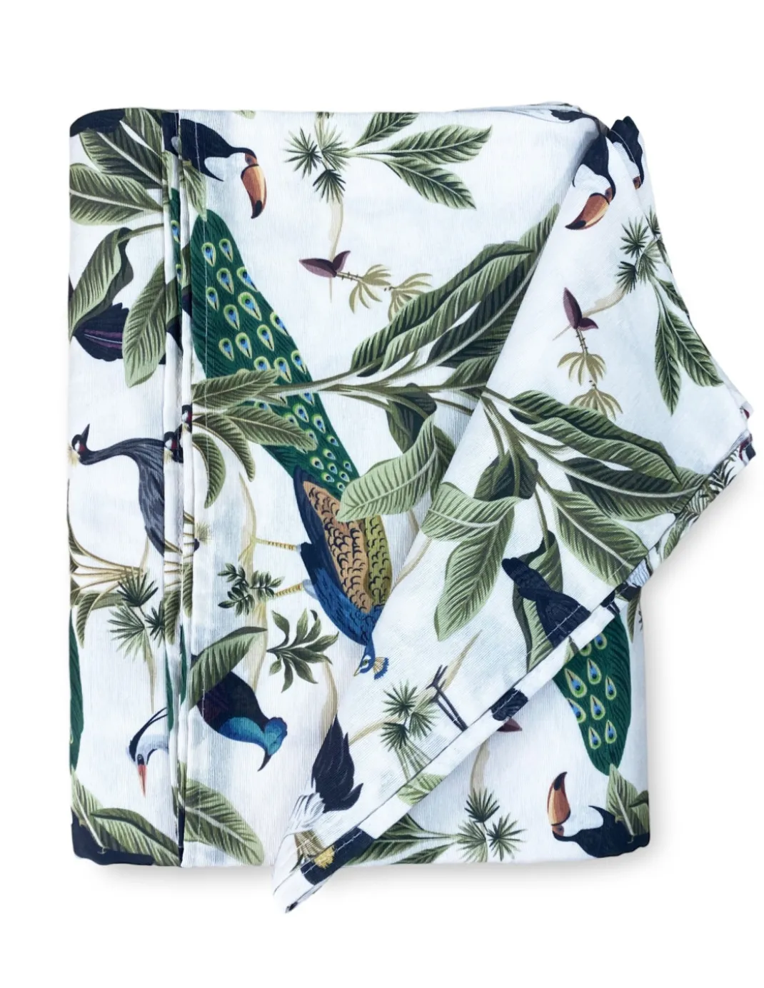 TELO ARREDO copritutto GRAN FOULARD COPRILETTO copridivano TESSUTO LONETA BIRDY con Uccelli