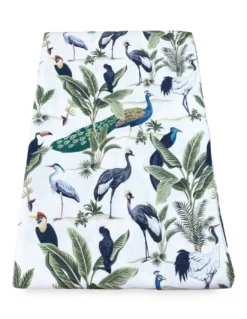 TELO ARREDO copritutto GRAN FOULARD COPRILETTO copridivano TESSUTO LONETA BIRDY con Uccelli