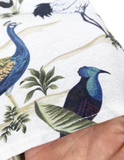 TELO ARREDO copritutto GRAN FOULARD COPRILETTO copridivano TESSUTO LONETA BIRDY con Uccelli
