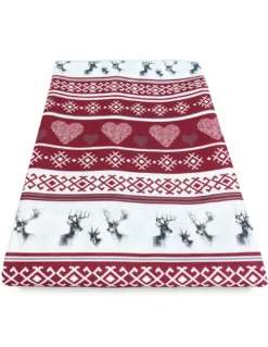 TELO ARREDO copritutto GRAN FOULARD COPRILETTO copridivano CERVINO ROSSO bordeaux
