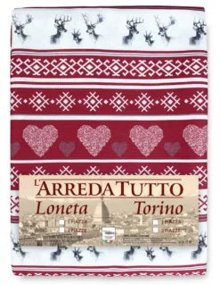 TELO ARREDO copritutto GRAN FOULARD COPRILETTO copridivano CERVINO ROSSO