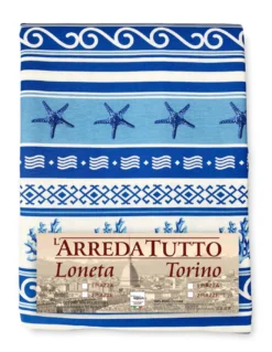 TELO ARREDO copritutto GRAN FOULARD COPRILETTO copridivano GRECIA BLU mare marino