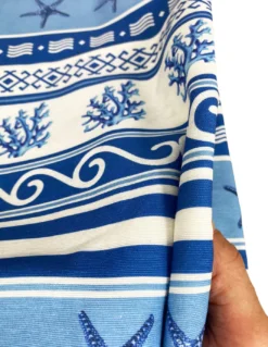 TELO ARREDO copritutto GRAN FOULARD COPRILETTO copridivano GRECIA BLU mare marino