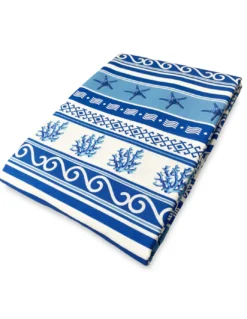 TELO ARREDO copritutto GRAN FOULARD COPRILETTO copridivano GRECIA BLU mare marino