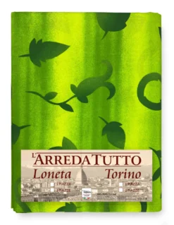 TELO ARREDO copritutto GRAN FOULARD copriletto COPRIDIVANO tessuto FOGLIA VERDE