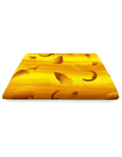 TELO ARREDO copritutto GRAN FOULARD copriletto COPRIDIVANO tessuto FOGLIA GIALLA