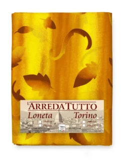 TELO ARREDO copritutto GRAN FOULARD copriletto COPRIDIVANO tessuto FOGLIA GIALLA