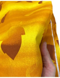TELO ARREDO copritutto GRAN FOULARD copriletto COPRIDIVANO tessuto FOGLIA GIALLA