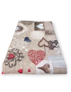 TELO ARREDO copritutto GRAN FOULARD COPRILETTO copridivano Tirolese SHABBY ROSSO