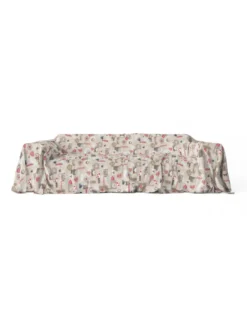 TELO ARREDO copritutto GRAN FOULARD COPRILETTO copridivano Tirolese SHABBY ROSSO