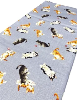 TELO ARREDO copritutto GRAN FOULARD COPRILETTO copridivano tessuto DIGITY GATTINI grigio in puro cotone