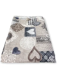 TELO ARREDO copritutto GRAN FOULARD COPRILETTO copridivano Tirolese SHABBY BEIGE
