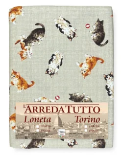 TELO ARREDO copritutto GRAN FOULARD COPRILETTO copridivano tessuto DIGITY GATTINI beige in puro cotone