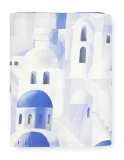 TELO ARREDO copritutto GRAN FOULARD COPRILETTO copridivano SANTORINI blu