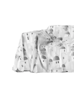 TELO ARREDO copritutto GRAN FOULARD COPRILETTO copridivano SANTORINI grigio