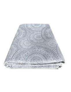 TELO ARREDO copritutto GRAN FOULARD COPRILETTO copridivano TESSUTO LONETA CERCHI grigio