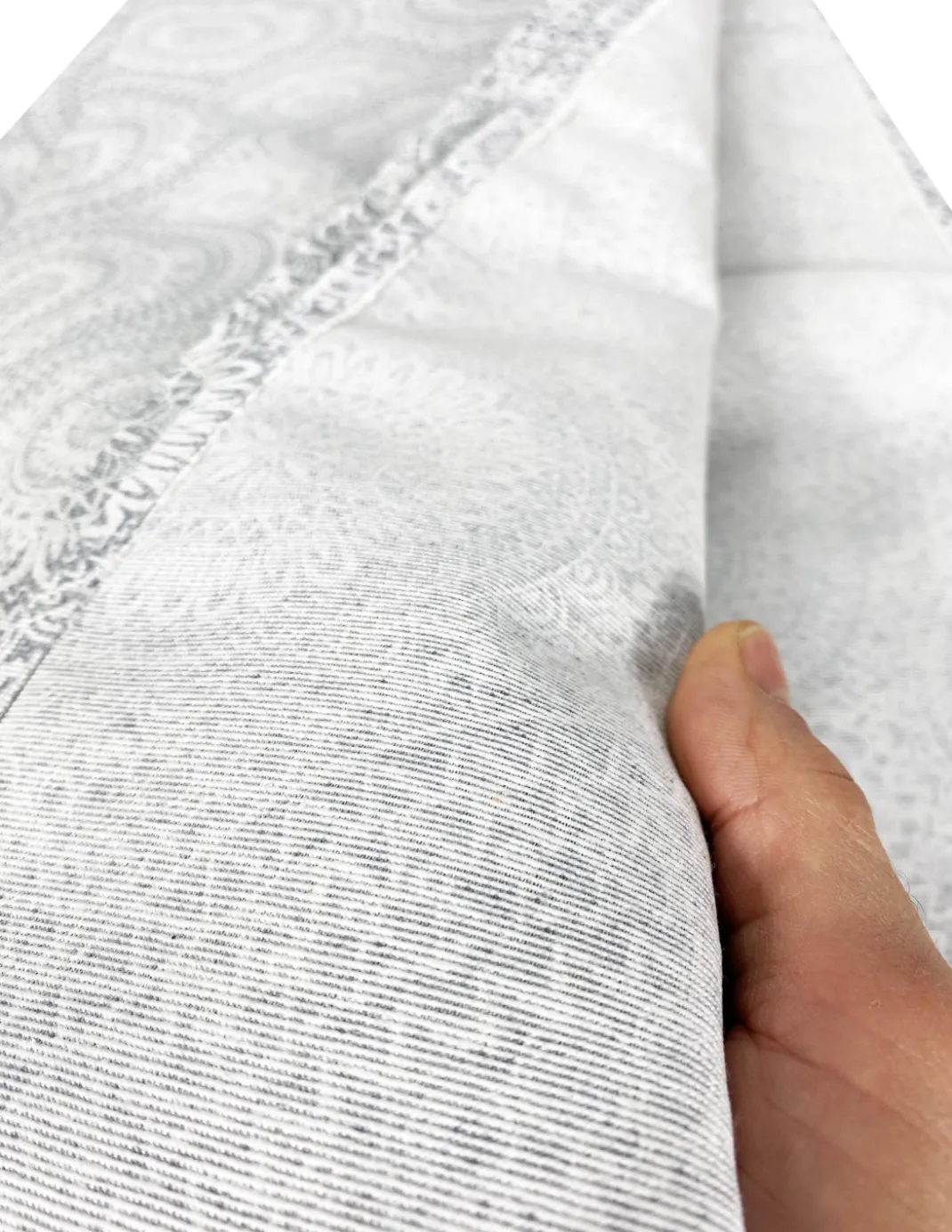 TELO ARREDO copritutto GRAN FOULARD COPRILETTO copridivano TESSUTO LONETA CERCHI grigio