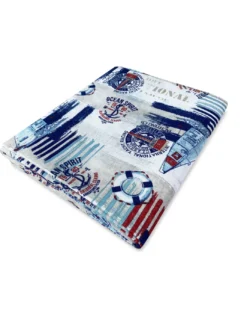 TELO ARREDO copritutto GRAN FOULARD COPRILETTO copridivano TESSUTO LONETA mare MARINO VELA BLU
