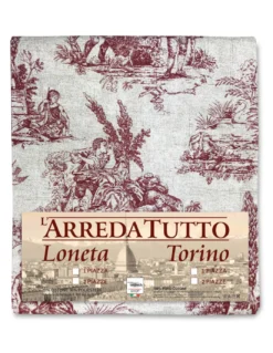 TELO ARREDO copritutto GRAN FOULARD COPRILETTO copridivano TESSUTO LONETA Toiles de Jouy