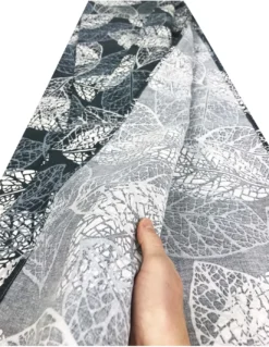 TELO ARREDO copritutto GRAN FOULARD COPRILETTO copridivano TESSUTO LONETA FOGLIA LEAF