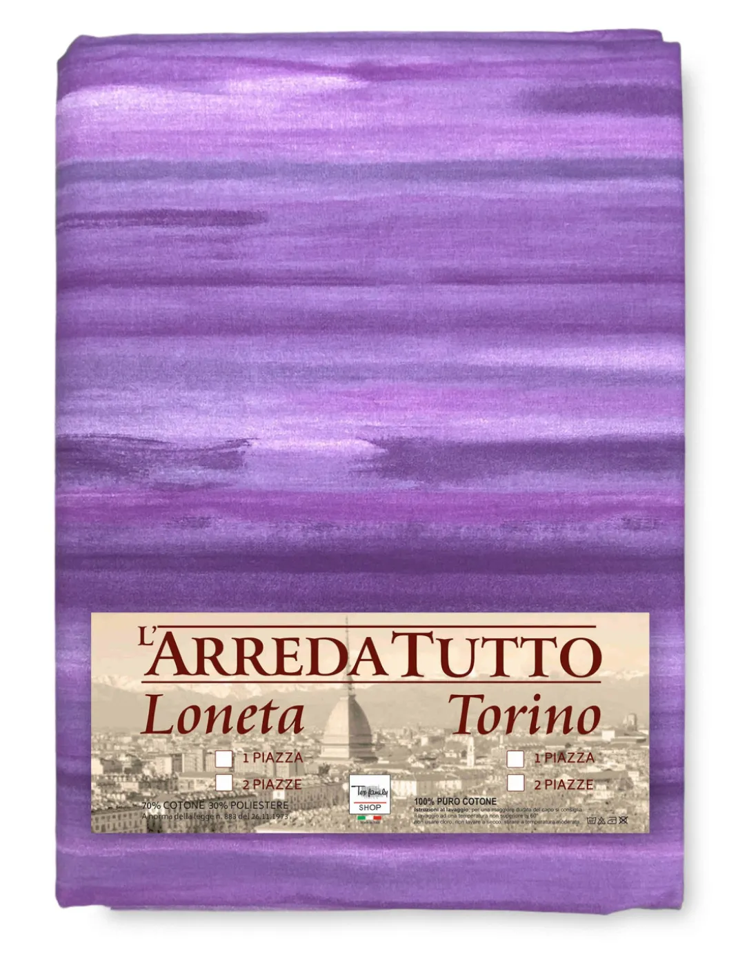 TELO ARREDO copritutto GRAN FOULARD copriletto COPRIDIVANO tessuto RIO LILLA