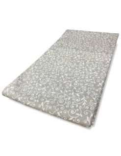 TELO ARREDO copritutto GRAN FOULARD copriletto COPRIDIVANO tessuto DORY ARABESCO BIANCO