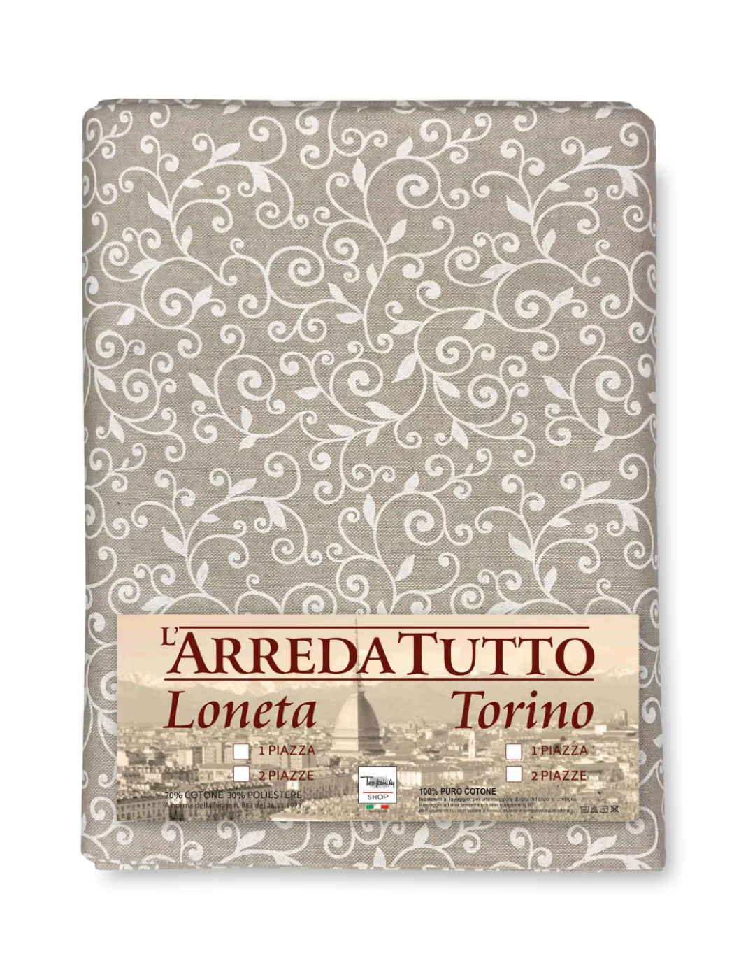 TELO ARREDO copritutto GRAN FOULARD copriletto COPRIDIVANO tessuto DORY ARABESCO BIANCO