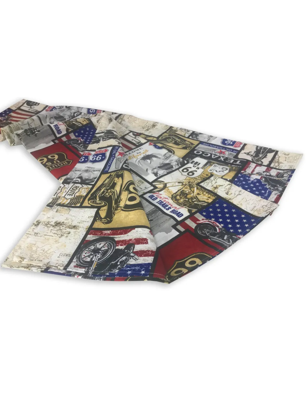 TELO ARREDO COPRITUTTO GRAN FOULARD copriletto COPRIDIVANO tessuto LONETA AMERICA U.S. ROUTE 66 NEW
