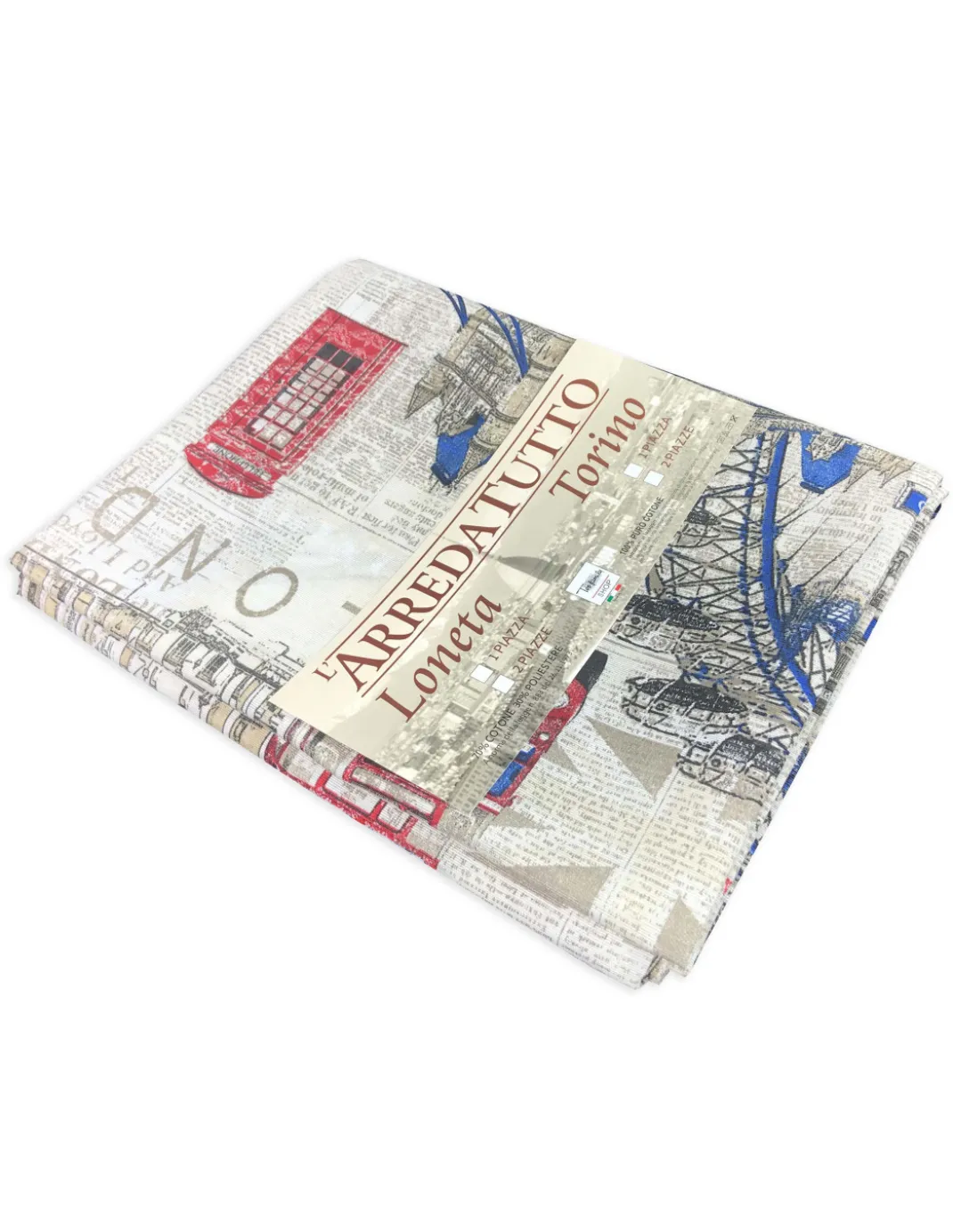 TELO ARREDO COPRITUTTO GRAN FOULARD COPRILETTO COPRIDIVANO TESSUTO LONETA LONDRA INGLESE NEW18