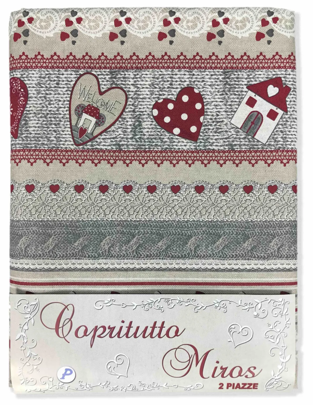 TELO ARREDO Copritutto GRAN FOULARD Copriletto COPRIDIVANO Tessuto MIROS WELCOME ROSSO