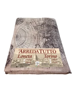 TELO ARREDO copritutto GRAN FOULARD copriletto COPRIDIVANO tessuto LONETA MONDO MARRONE