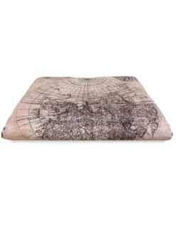 TELO ARREDO copritutto GRAN FOULARD copriletto COPRIDIVANO tessuto LONETA MONDO MARRONE