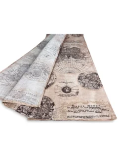 TELO ARREDO copritutto GRAN FOULARD copriletto COPRIDIVANO tessuto LONETA MONDO MARRONE
