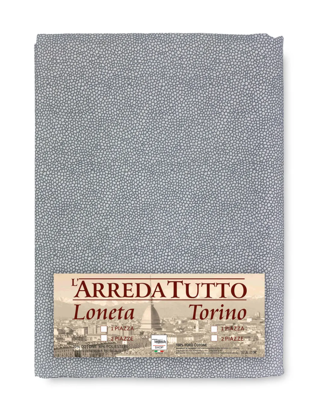 TELO Arredo Copritutto GRAN Foulard Copriletto COPRIDIVANO Tessuto BOY Grigio