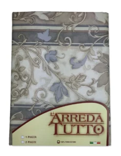 TELO ARREDO COPRITUTTO GRAN FOULARD COPRILETTO COPRIDIVANO TESSUTO EDERA GRIGIO TORTORA