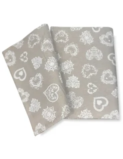 TELO ARREDO copritutto GRAN FOULARD copriletto COPRIDIVANO tessuto DORY CUORE BIANCO