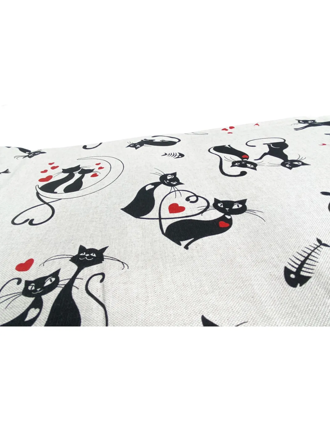 TELO ARREDO copritutto GRAN FOULARD copriletto COPRIDIVANO TESSUTO Dory GATTI gatto NERO