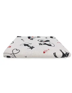 TELO ARREDO copritutto GRAN FOULARD copriletto COPRIDIVANO TESSUTO Dory GATTI gatto NERO