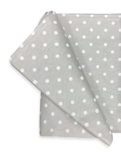 TELO ARREDO Copritutto GRAN FOULARD Copriletto COPRIDIVANO Tessuto MIROS POIS BIANCO