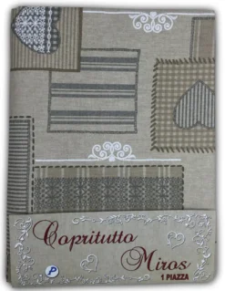 TELO ARREDO COPRITUTTO GRAN FOULARD COPRILETTO COPRIDIVANO TESSUTO BRASSERIE BEIGE