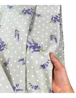 Telo Arredo Cotone Lavanda Provenzale - Tessuto Dory Copritutto, Copridivano, Copriletto, Made in Italy, Resistente ai Lavaggi