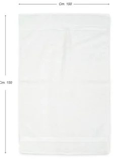 Telo Bagno Bianco 100x150 cm – Spugna Cotone 100% Morbido e Assorbente – Made in Italy – Ideale per Hotel e B&B