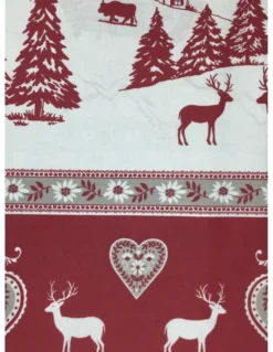 TELO COPRITUTTO GRAN FOULARD COPRILETTO COPRIDIVANO TESSUTO TIROLESE GARDENA ROSSO