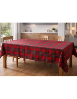 Telo Copritutto Tartan Rosso - 100% Cotone - Gran Foulard Multiuso Copridivano/Copriletto - Made in Italy