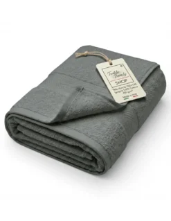 Telo Doccia Antracite 100x150 in Spugna 100% Cotone 450 g/m² Made in Italy